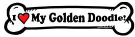 I love my Goldendoodle Dog Bone Sticker Free Shipping