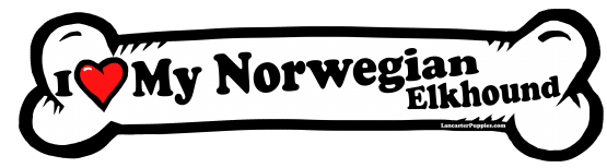 I love my Norwegian Elkhound Dog Bone Sticker Free Shipping