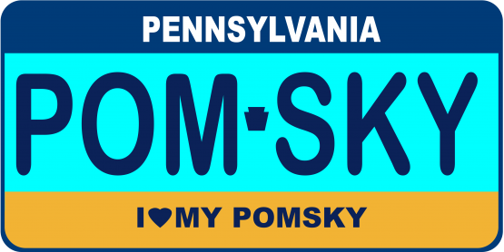 Pomsky License Plate