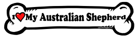 I love my Australian Shepherd Dog Bone Sticker Free Shipping