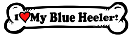 I love my Blue Heeler Dog Bone Sticker Free Shipping