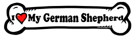 I love my German Shepherd Dog Bone Sticker Free Shipping