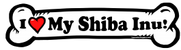 I love my Shiba Inu Dog Bone Sticker Free Shipping