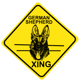 German Shepherd Crossing Sign Free Shipping