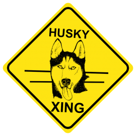 Husky Crossing Sign Free Shipping