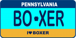 Boxer License Plate