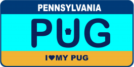 Pug License Plate