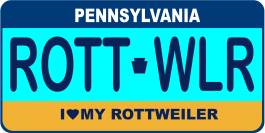 Rottweiler License Plate